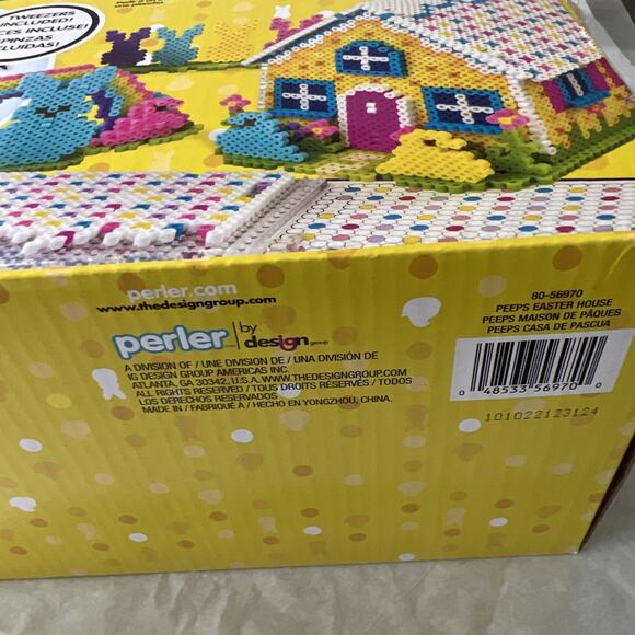Peeps Perler Fused Bead Kit Easter House Craft 10,000 Beads, Age 6+, New In Box - Picture 10 of 16